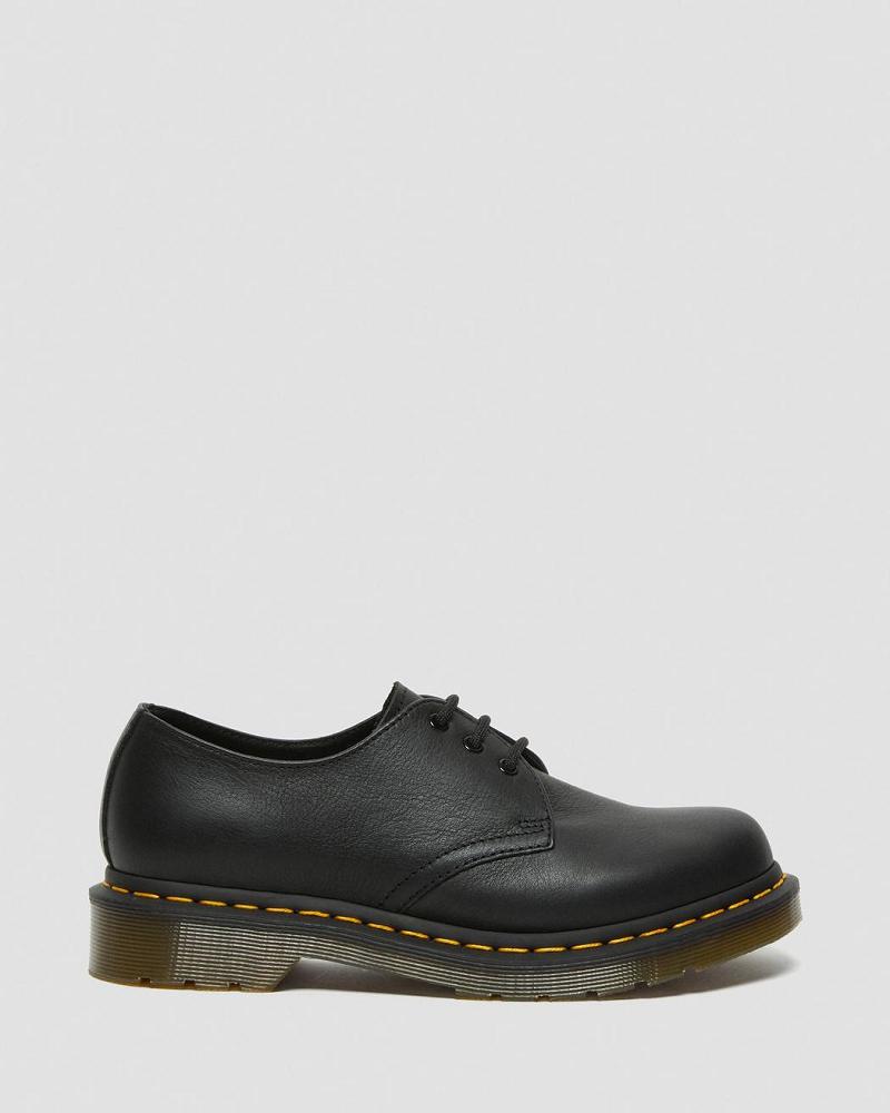 Black Women's Dr Martens 1461 Virginia Leather Oxfords Shoes | CA 379BEX